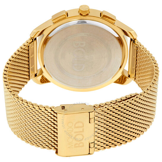 Movado, Bold Thin Chronograph Quartz Gold Dial Men's Watch