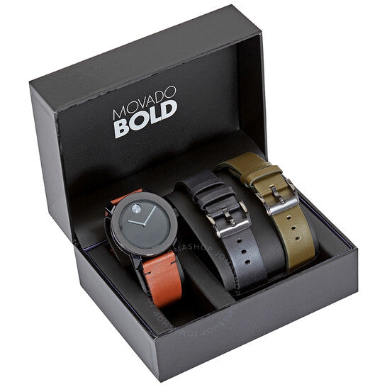 ساعة موفادو BOLD TR90 كوارتز للرجال بمينا أسود
