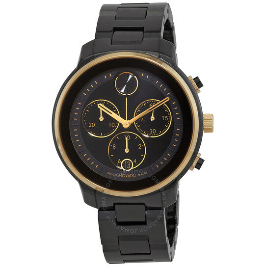 Movado, Bold Verso Chronograph Quartz Black Dial Ladies Watch