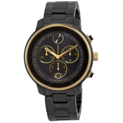 Movado, Bold Verso Chronograph Quartz Black Dial Ladies Watch