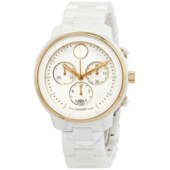 Movado, Bold Verso Chronograph Quartz White Dial Ladies Watch