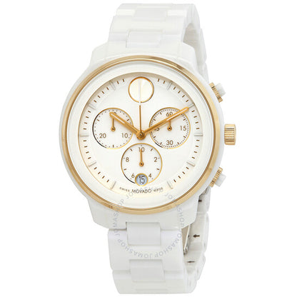 Movado, Bold Verso Chronograph Quartz White Dial Ladies Watch