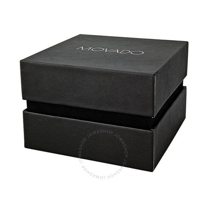 Movado, Museum Black Dial Black Leather Strap Ladies Watch