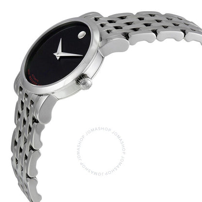 Movado, Red Label Black Dial Stainless Steel Ladies Watch