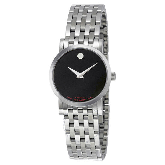 Movado, Red Label Black Dial Stainless Steel Ladies Watch