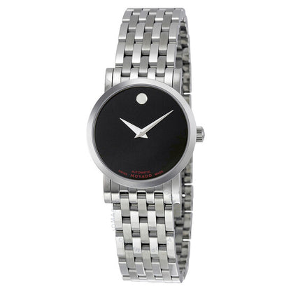 Movado, Red Label Black Dial Stainless Steel Ladies Watch