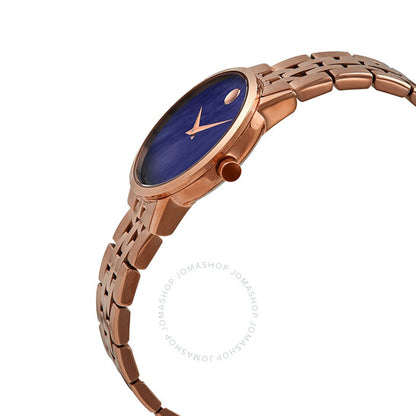 Movado, Museum Quartz Blue Mother of Pearl Dial Ladies Watch