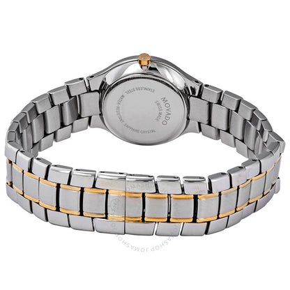 ساعة موفادو سيريو كوارتز نسائية بمينا أسود ودرجتي لون