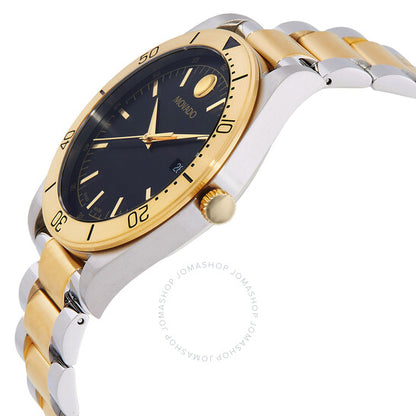 Movado, Sport Quartz Black Dial Two-tone Men's Watch