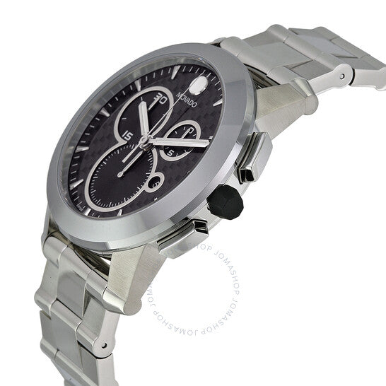 Movado, Vizio Black Carbon Fiber Stainless Steel Men's Watch