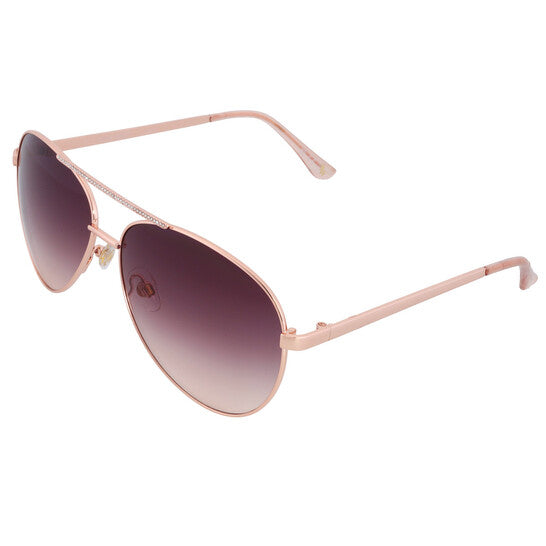39361RNJ653 Brown Pilot Ladies Sunglasses