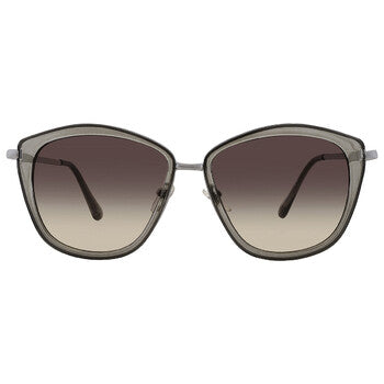 39389RNJ104 Smoke Oval Ladies Sunglasses