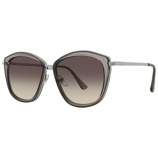 39389RNJ104 Smoke Oval Ladies Sunglasses