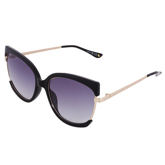 NW 25 1012 BLK Smoke Cat Eye Ladies Sunglasses