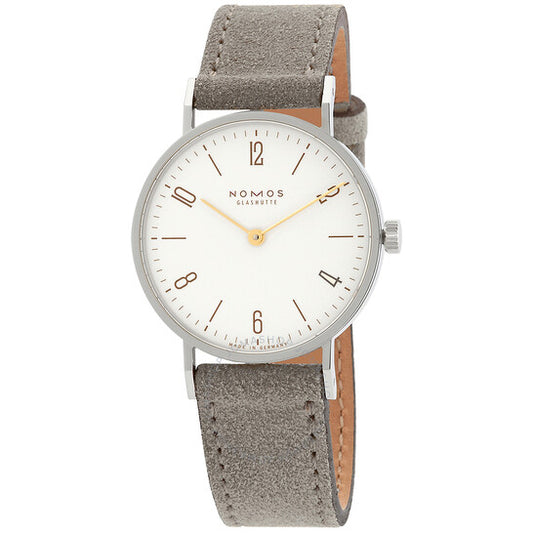 ساعة نوموس تانجنتي النسائية ذات الميناء الأبيض