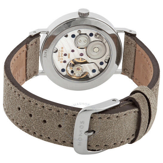 ساعة نوموس تانجنتي النسائية ذات الميناء الأبيض