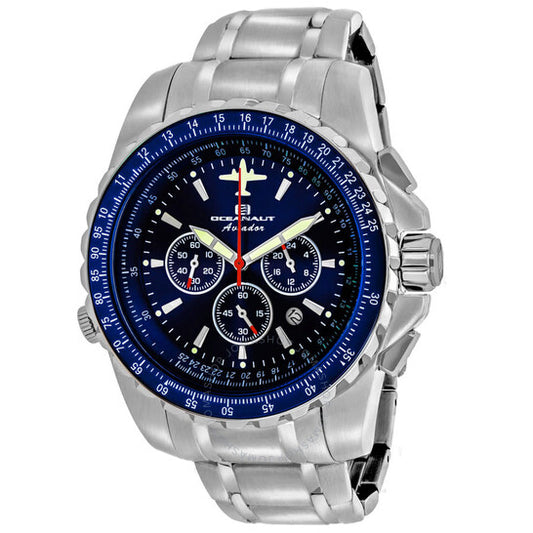Oceanaut, Aviador Pilot Chronograph Quartz Blue Dial Men's Watch