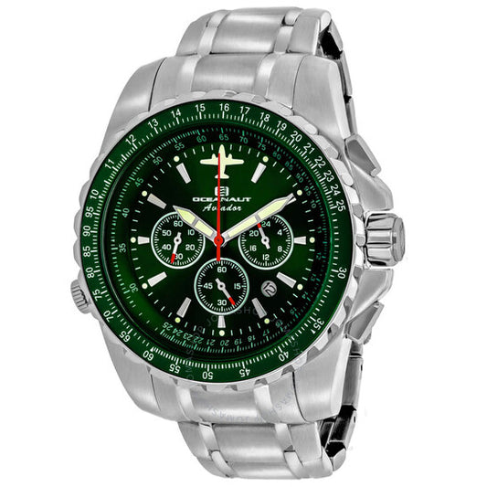 Oceanaut, Aviador Pilot Chronograph Quartz Green Dial Men's Watch