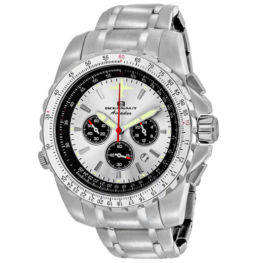 Oceanaut, Aviador Pilot Chronograph Quartz Silver Dial Men's Watch