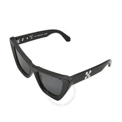 نظارة شمسية نسائية من إدوارد، باللون الرمادي الداكن، بتصميم عين القطة، باللون الأبيض العاجي