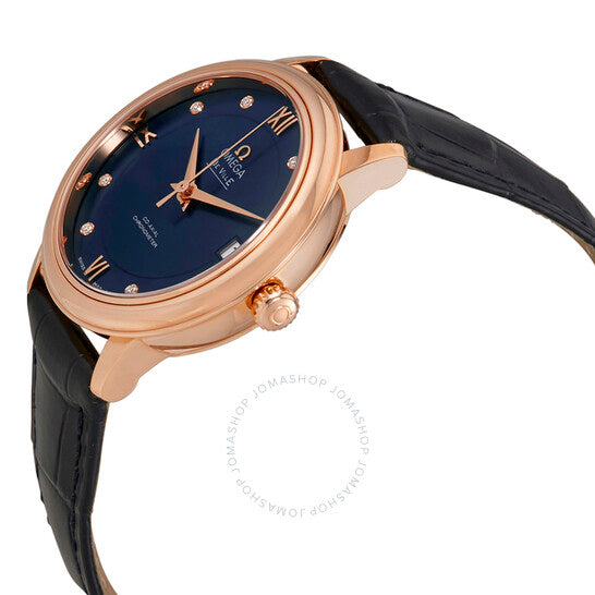 Omega, De Ville Prestige Blue Diamond Dial Ladies Watch