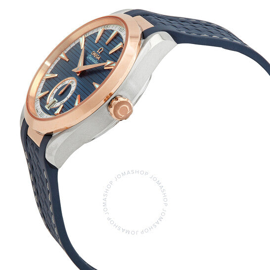 ساعة أوميغا أكوا تيرا أوتوماتيكية للرجال بمينا أزرق