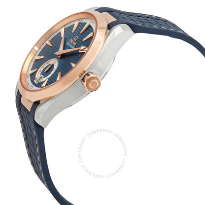 ساعة أوميغا أكوا تيرا أوتوماتيكية للرجال بمينا أزرق