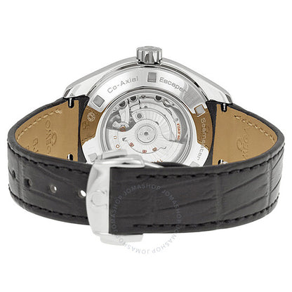 Omega, Aqua Terra Black Dial Black Leather Ladies Watch