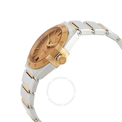 ساعة أوميغا كونستليشن أوتوماتيكية للسيدات بمينا شامبانيا