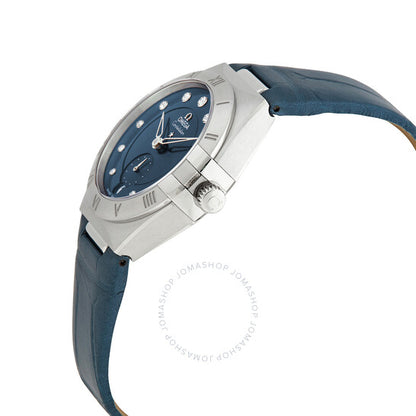 Omega, Constellation Automatic Chronometer Diamond Blue Dial Ladies Watch