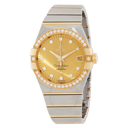 Omega, Constellation Automatic Chronometer Diamond Champagne Dial Ladies Watch