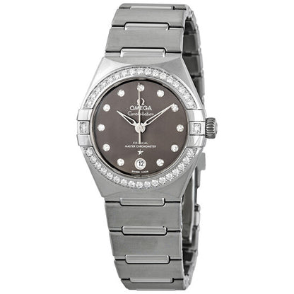Omega, Constellation Automatic Chronometer Diamond Grey Dial Ladies Watch