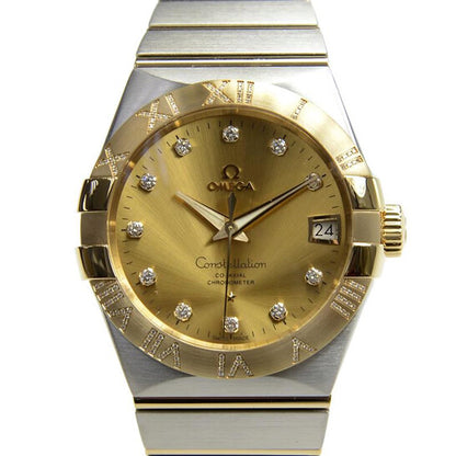 ساعة أوميغا كونستليشن أوتوماتيكية كرونومتر مرصعة بالألماس للسيدات