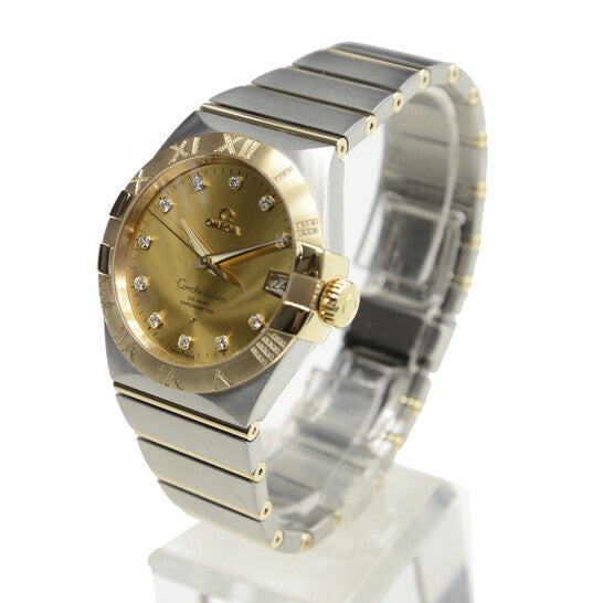 ساعة أوميغا كونستليشن أوتوماتيكية كرونومتر مرصعة بالألماس للسيدات