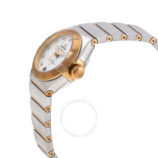 ساعة أوميغا كونستليشن أوتوماتيكية كرونومتر مرصعة بالألماس للسيدات