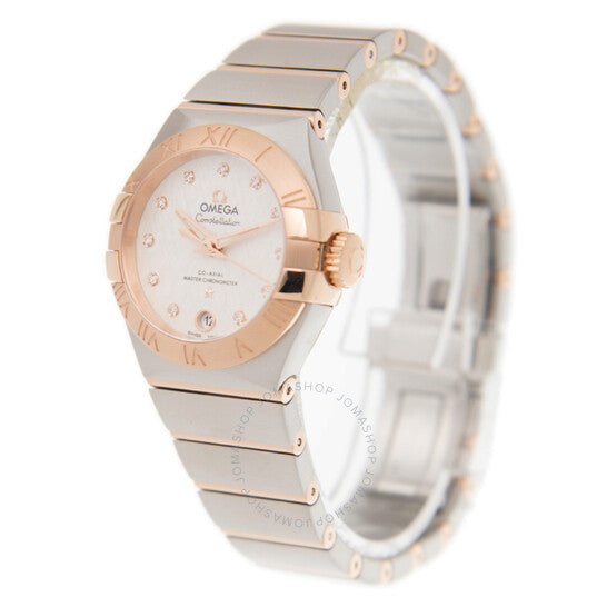 Omega, Constellation Automatic Chronometer Diamond Silver Dial Ladies Watch