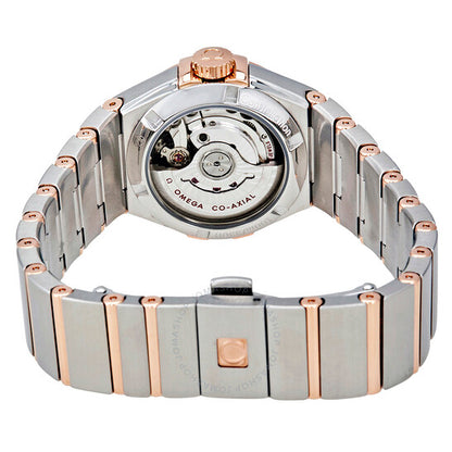 ساعة أوميغا كونستليشن أوتوماتيكية للسيدات بمينا بني من البرالين