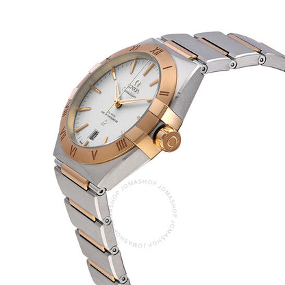 ساعة أوميغا كونستليشن أوتوماتيكية للرجال بمينا فضي