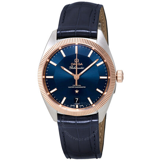 Omega, Constellation Automatic Blue Dial Blue Leather Men's Watch
