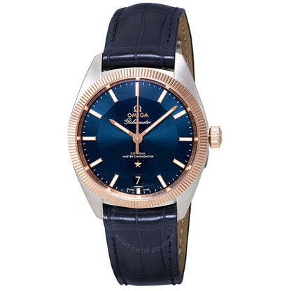 Omega, Constellation Automatic Blue Dial Blue Leather Men's Watch