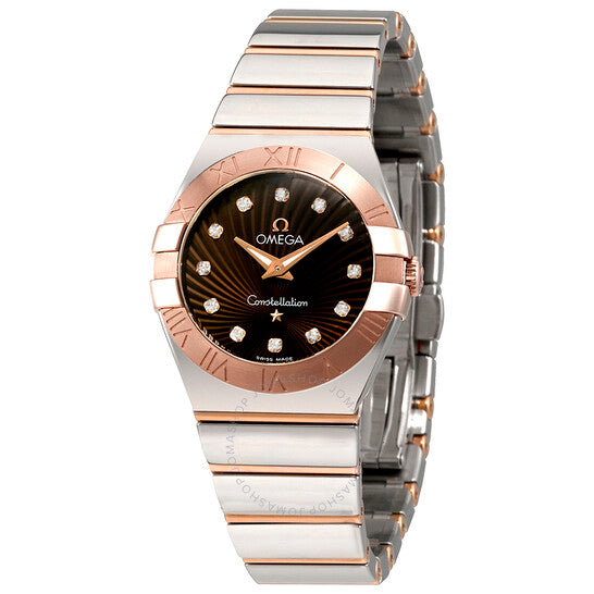 أوميغا، ساعة كونستليشن كوارتز نسائية بمينا بني