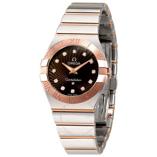 أوميغا، ساعة كونستليشن كوارتز نسائية بمينا بني