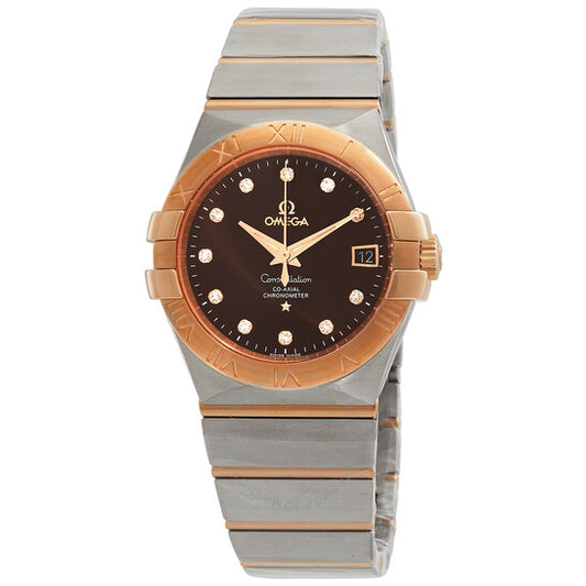 Omega, Constellation Brown Dial Two Tone 35 mm Men's Watch