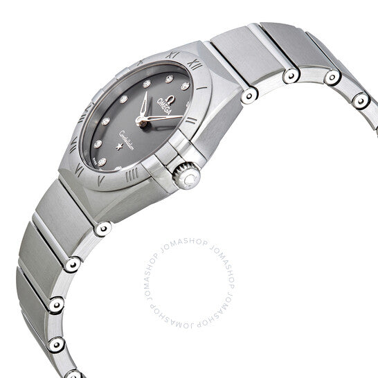 Omega, Constellation Manhattan Quartz Diamond Grey Dial Ladies Watch