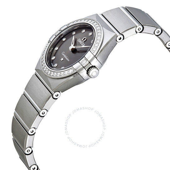 Omega, Constellation Manhattan Quartz Diamond Grey Dial Ladies Watch