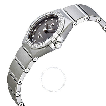 Omega, Constellation Manhattan Quartz Diamond Grey Dial Ladies Watch