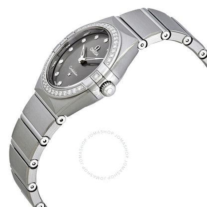 Omega, Constellation Manhattan Quartz Diamond Grey Dial Ladies Watch