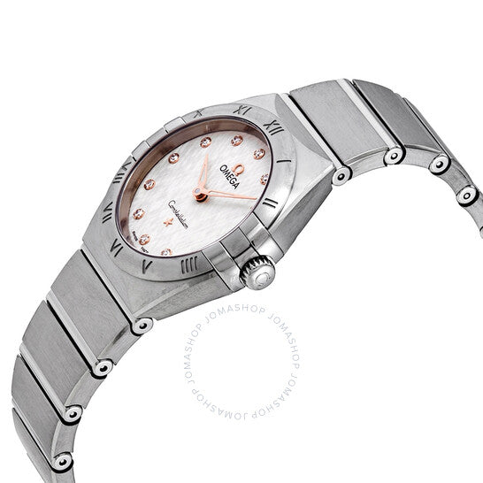 Omega, Constellation Manhattan Quartz Diamond Silver Dial Ladies Watch