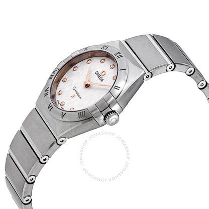Omega, Constellation Manhattan Quartz Diamond Silver Dial Ladies Watch