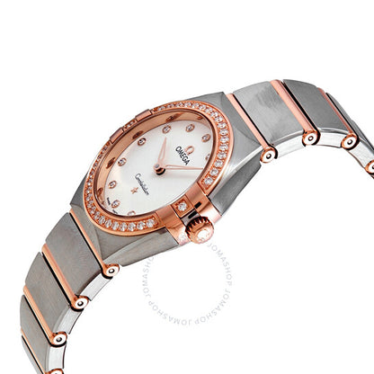 Omega, Constellation Manhattan Quartz Diamond Silver Dial Ladies Watch